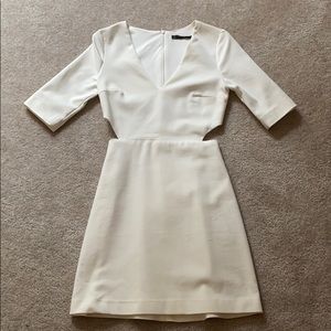Zara white cut out dress size S